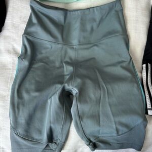 High-Waist Women's Bike Shorts in Slate Blue